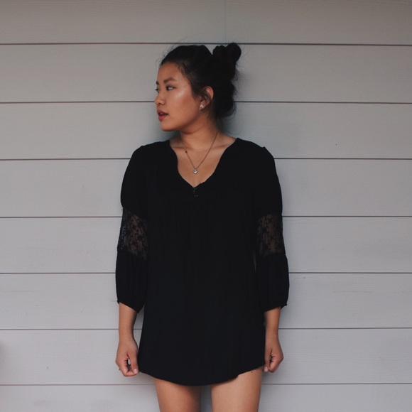 painted threads Tops - Painted Threads Tunic Top - Black